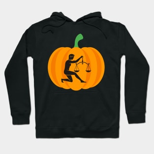 Halloween Jack O Lantern Libra Zodiac Sign Hoodie